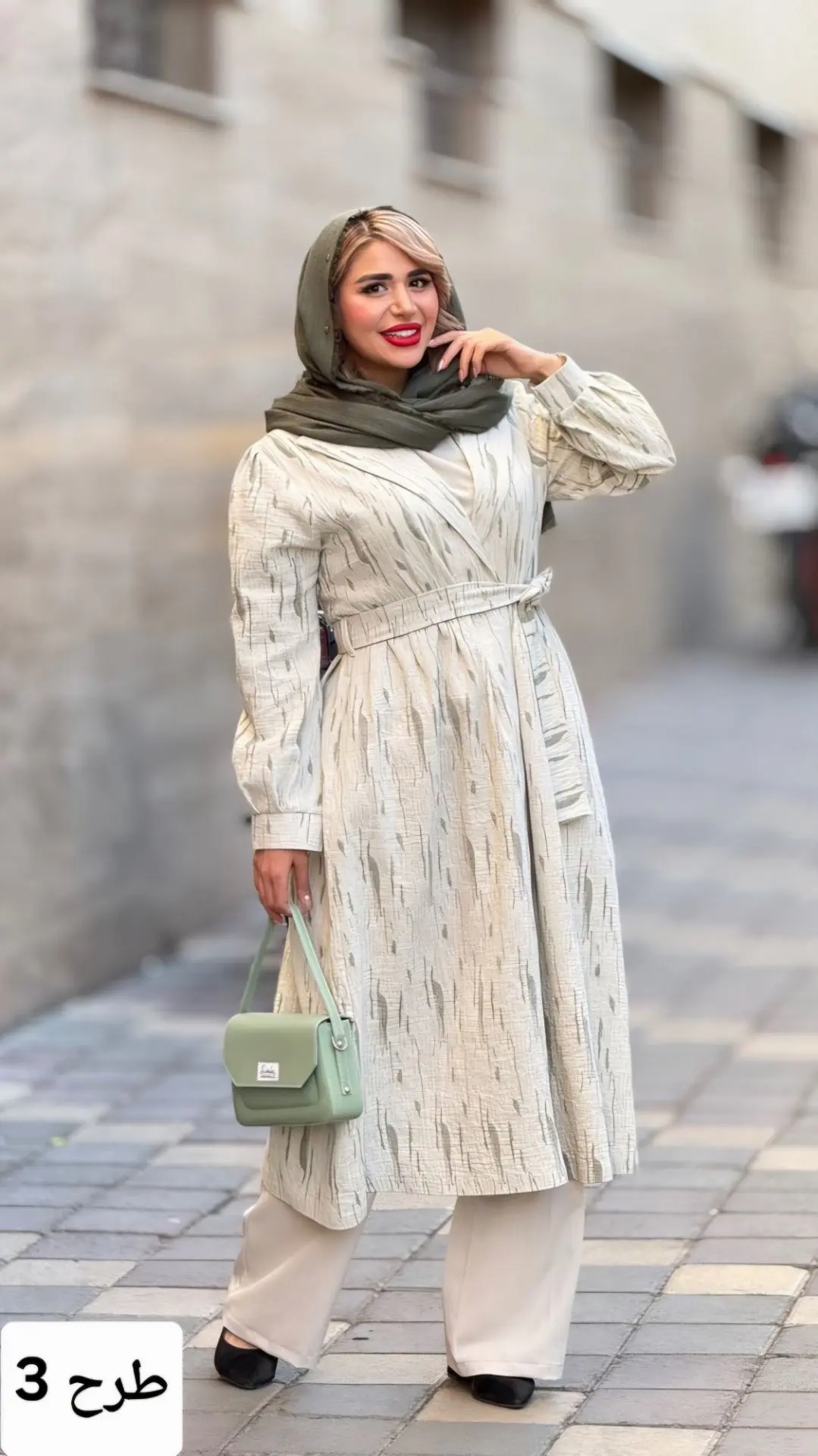 مانتو بلند ژاکارد نگین